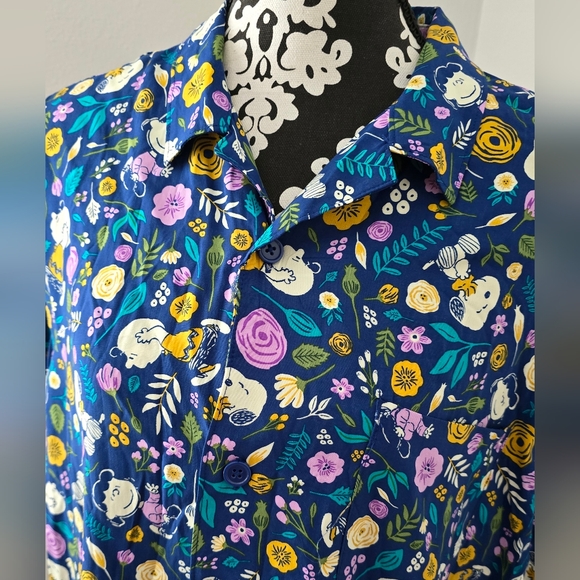 Men's Peanuts Short Sleeves Woven Shirt Size XL - Picture 8 of 14